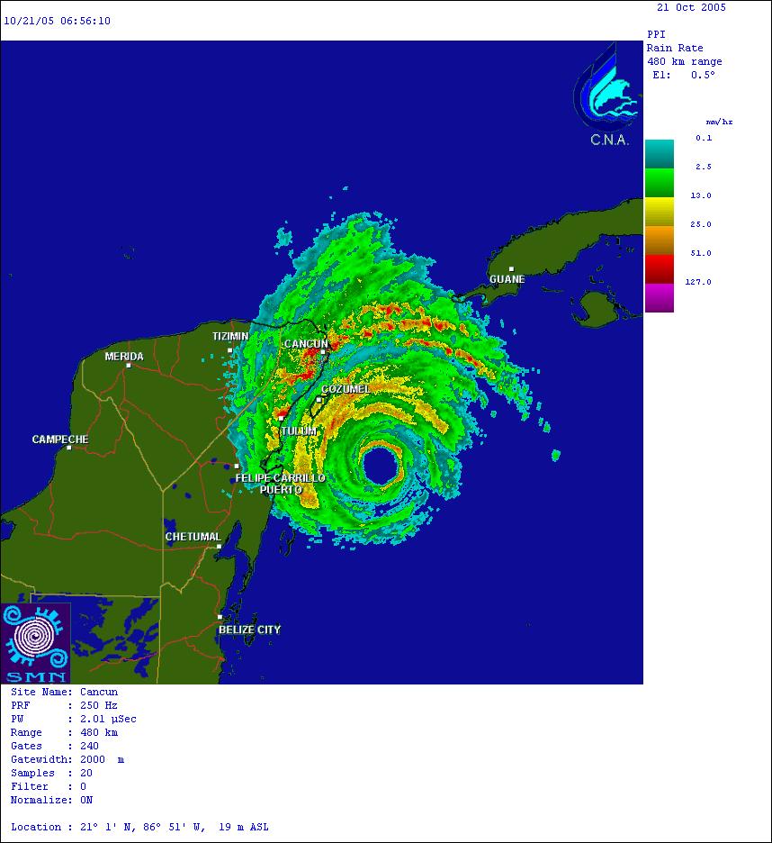 Cancun Radar Wilma (2005)
