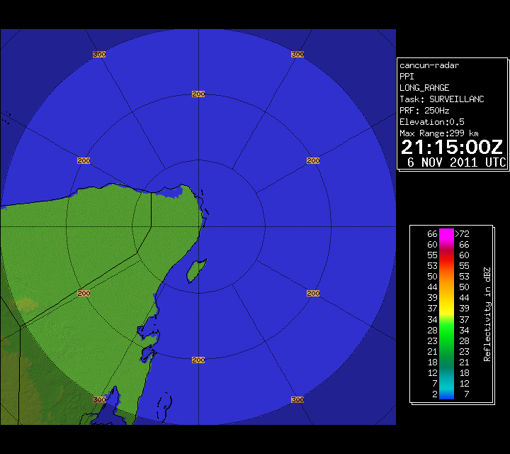 Cancun Radar of Rina (October 2011) Approach