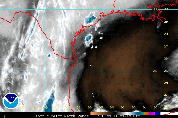 Water Vapor Satellite Floater Recording of Don (While Active)