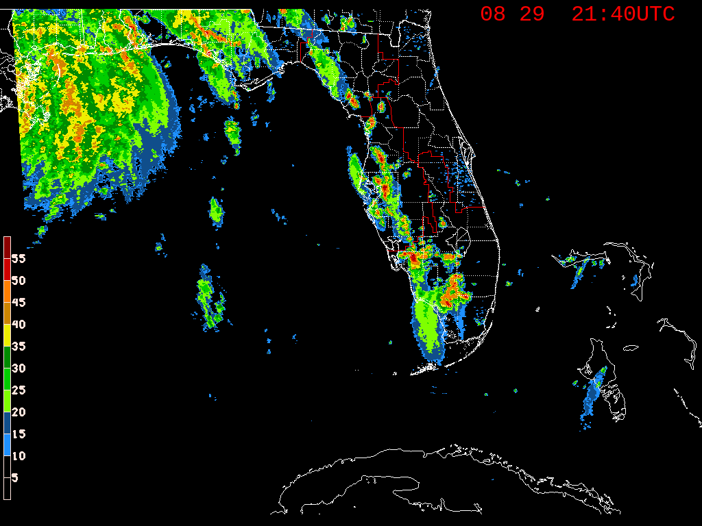 Florida Radar Recording From SFWMD for Ida (2021)