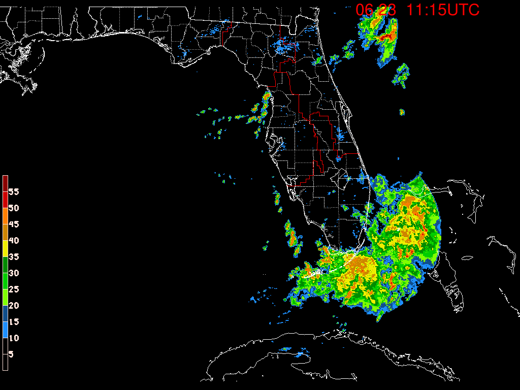 Florida Radar Recording From SFWMD for June Invest 92L (2024)