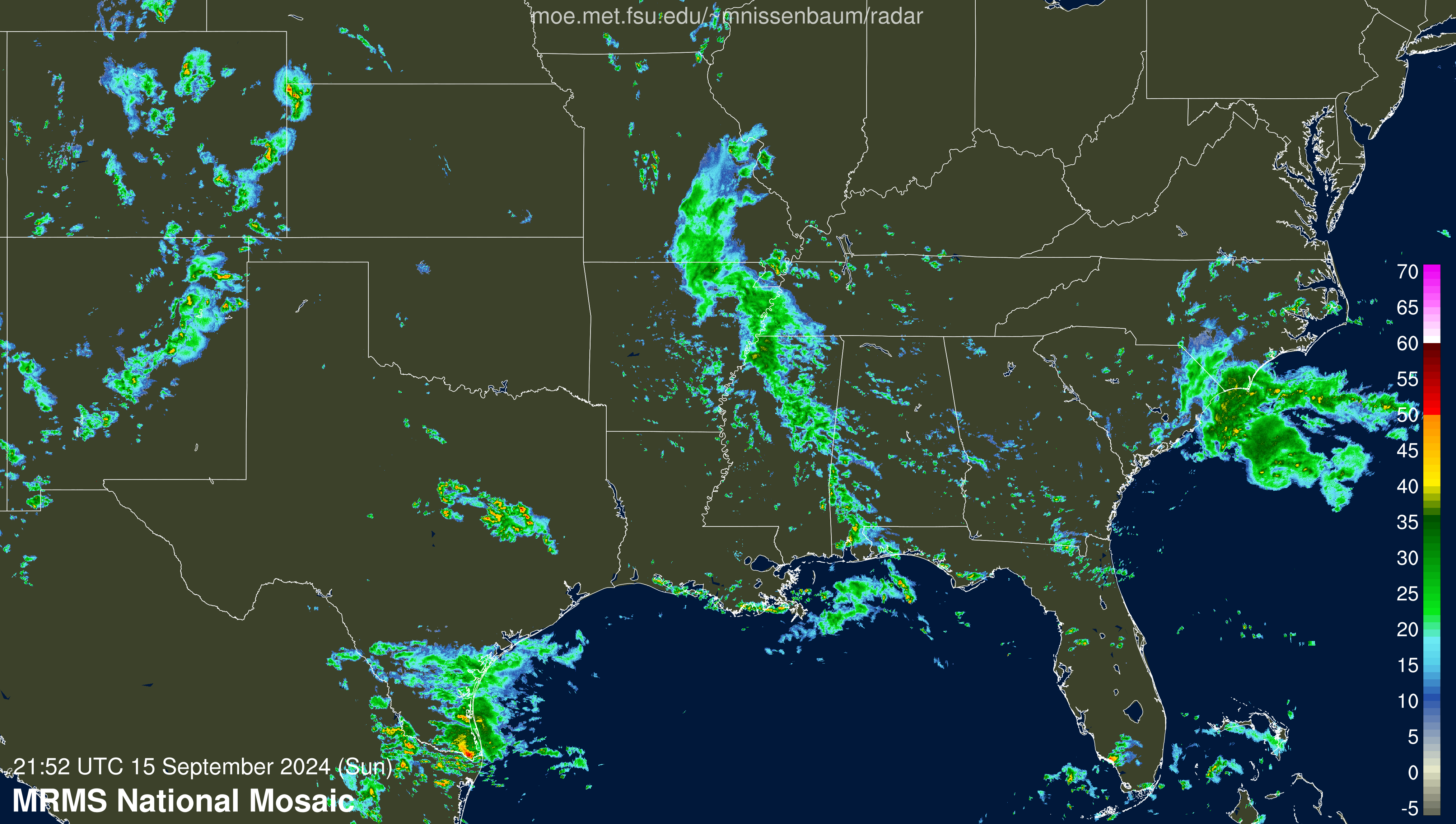 Gulf Radar Recording of Francine (2024) Approach