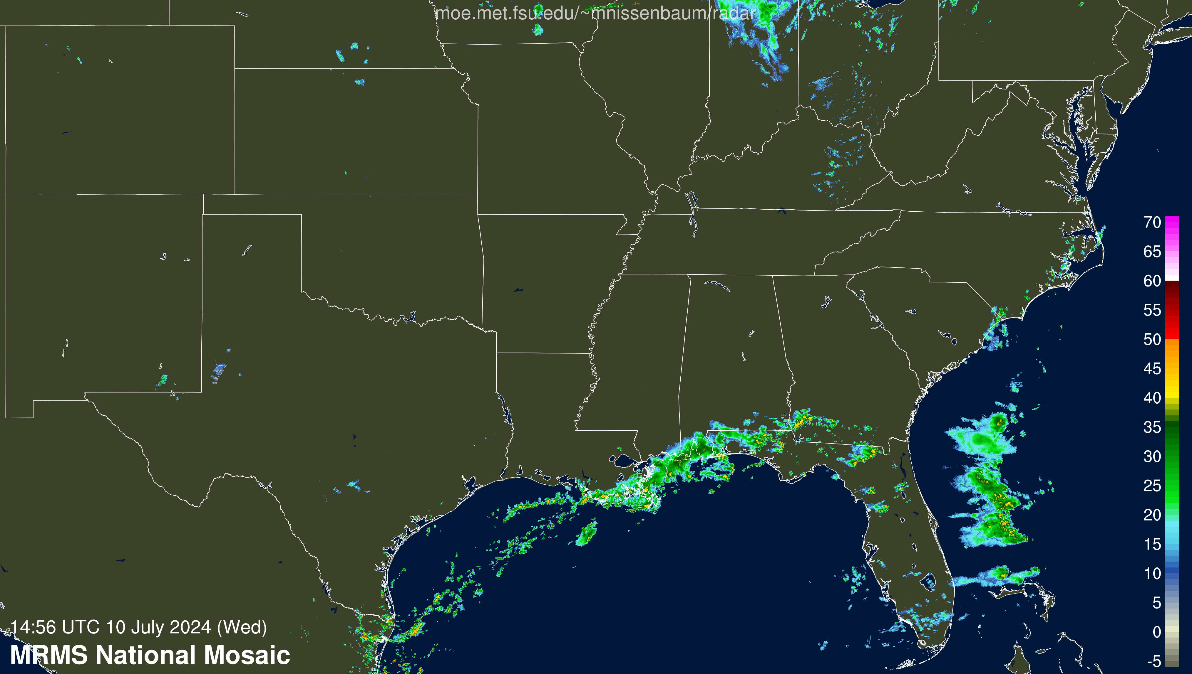 Radar Recording of Beryl (2024) Approach