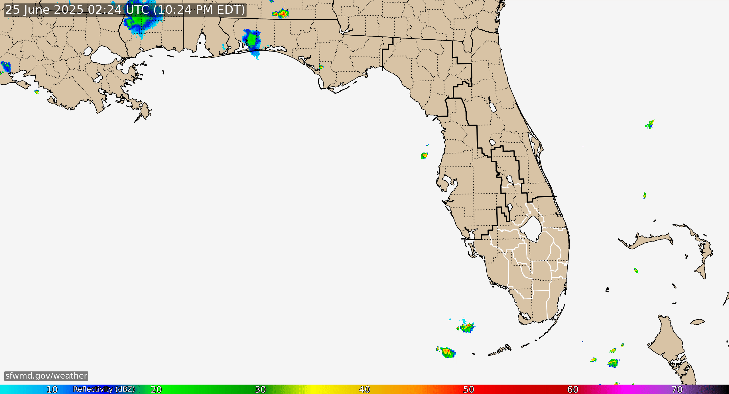 Florida Radar Recording From SFWMD for Early Season Low