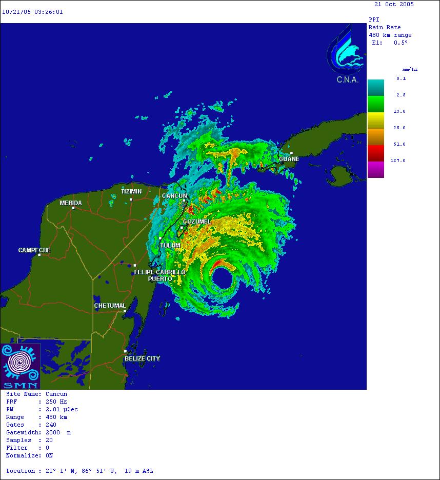 Cancun Radar Wilma (2005)