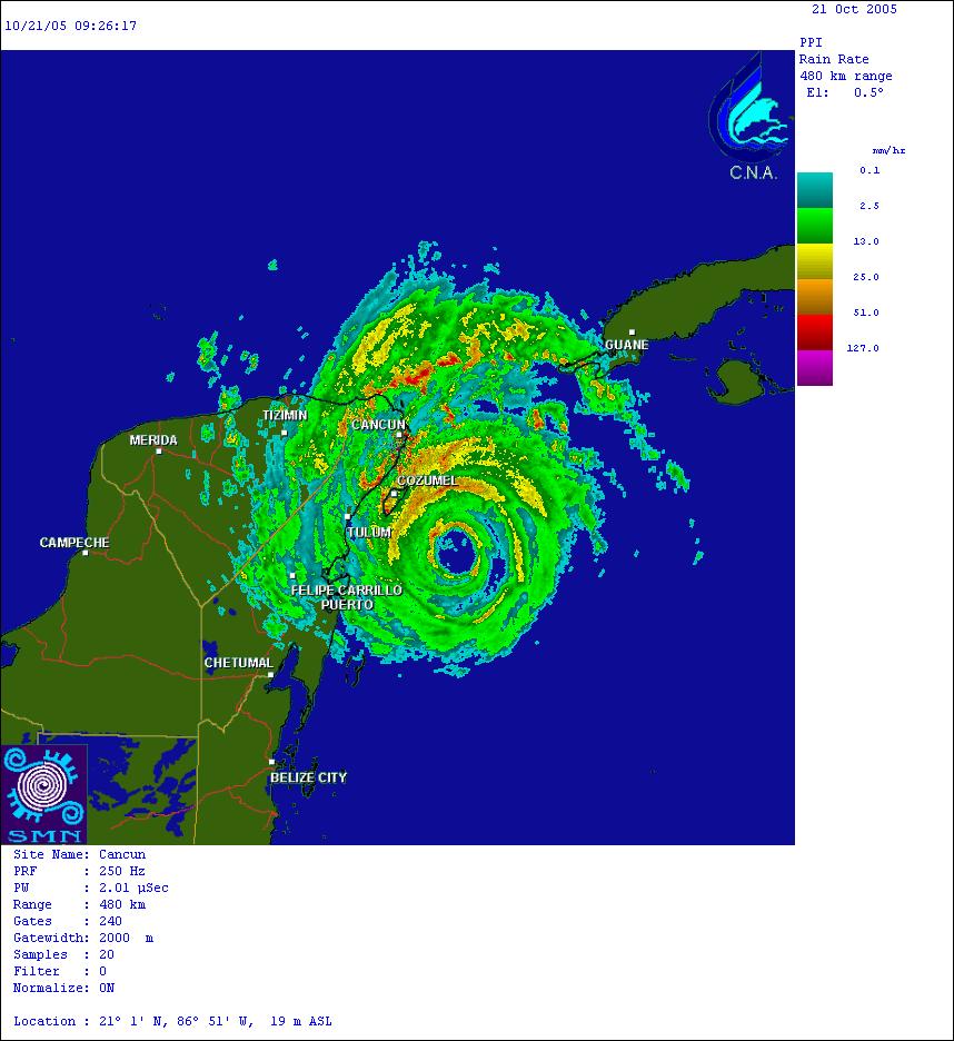 Cancun Radar Wilma (2005)