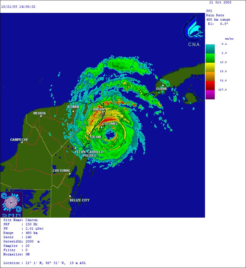 Cancun Radar Wilma (2005)