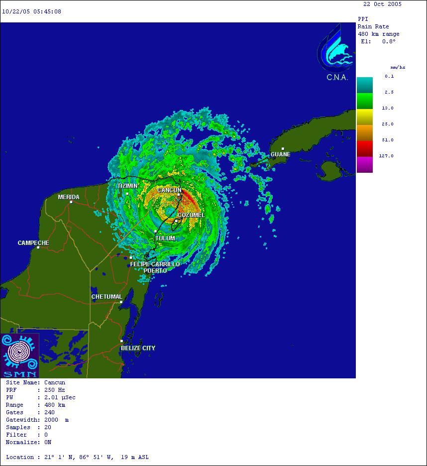 Cancun Radar Wilma (2005)