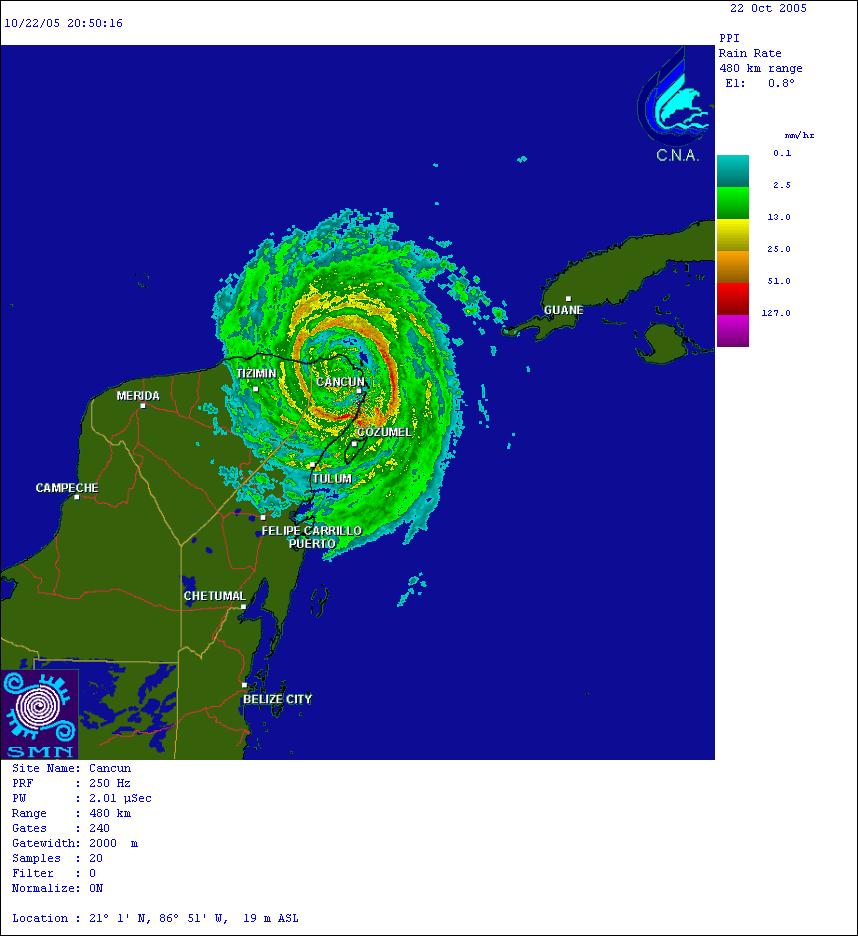 Cancun Radar Wilma (2005)