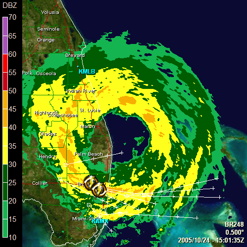 Level 3 Radar of Hurricane Wilma