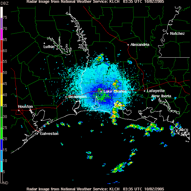Rita Gulf Approach Radar