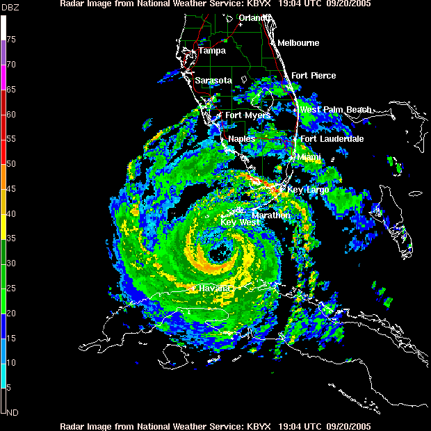 Key West Radar Recording of Rita