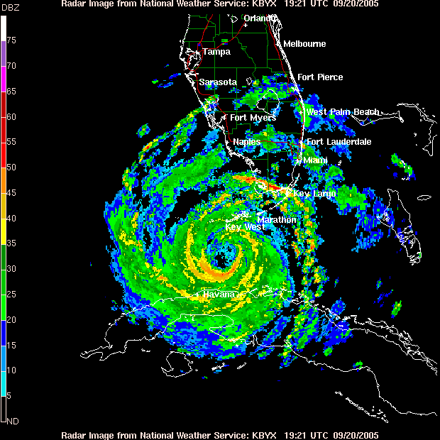 Key West Radar Recording of Rita
