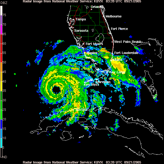 Key West Radar Recording of Rita