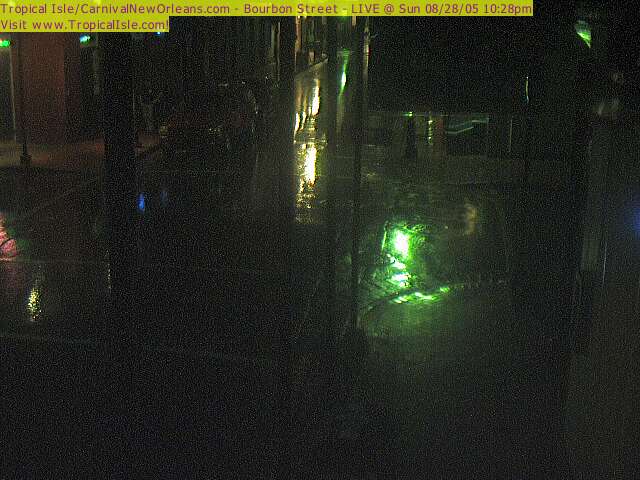 Mirror of Bourbon St Webcam at <a class= Mirror of Bourbon Street Webcam at Tropical Isle - Katrina (2005)