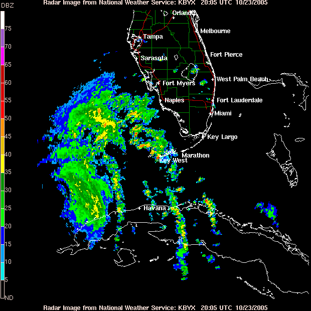 Wilma Florida Approach Radar Animation