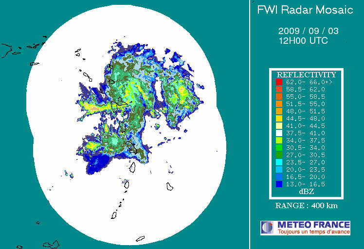 Martinique Radar Animation for Erika Approach