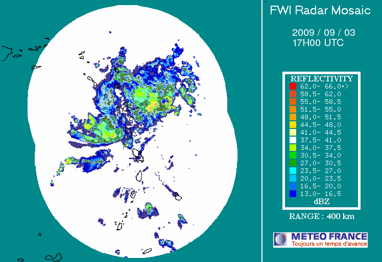 Martinique Radar Animation of Erika (2009) Approach Martinique Radar Animation for Erika Approach