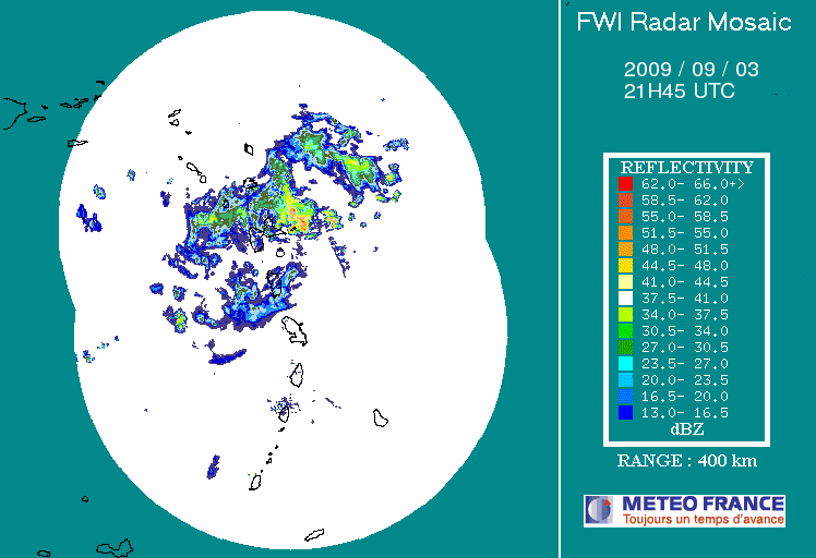 Martinique Radar Animation for Erika Approach
