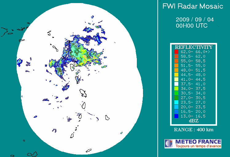 Martinique Radar Animation for Erika Approach
