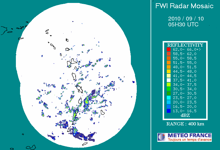 French Antilles Radar Animation for 92L (Sep 2010) Approach