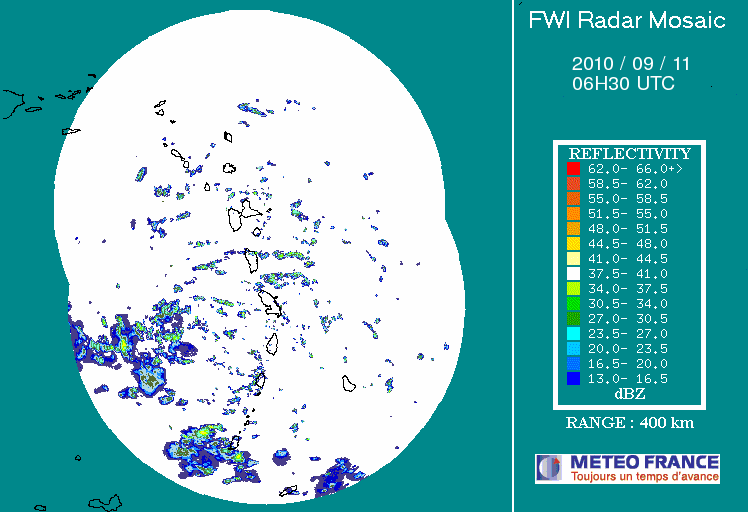 French Antilles Radar Animation for 92L (Sep 2010) Approach