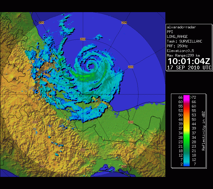 Alvarado, MX Radar Recording of Karl Approach