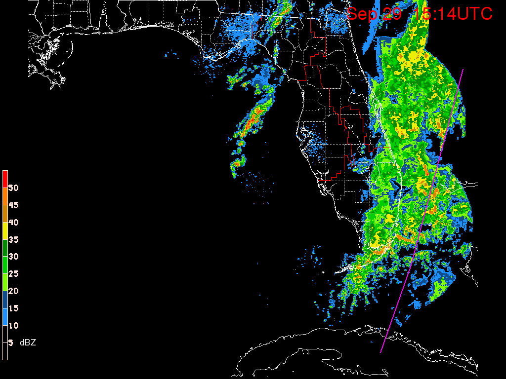 Florida Radar Recording From SFWMD for TD16/Nicole Approach