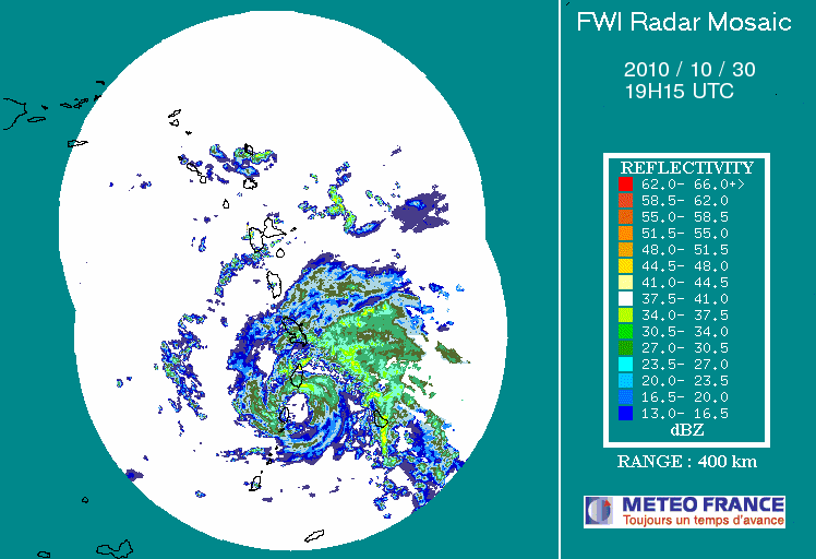 French Antilles Radar Animation for Tomas (2010) Approach