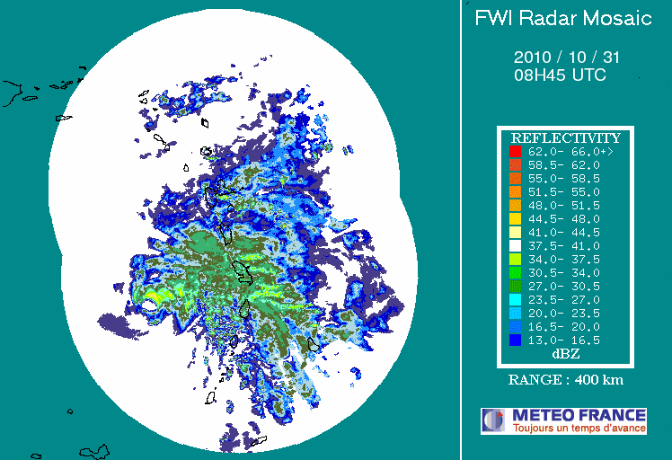 French Antilles Radar Animation for Tomas (2010) Approach