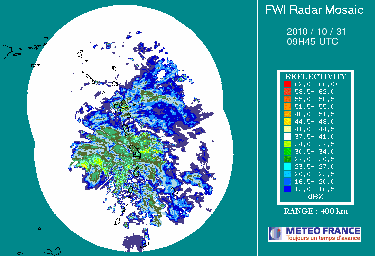 French Antilles Radar Animation for Tomas (2010) Approach