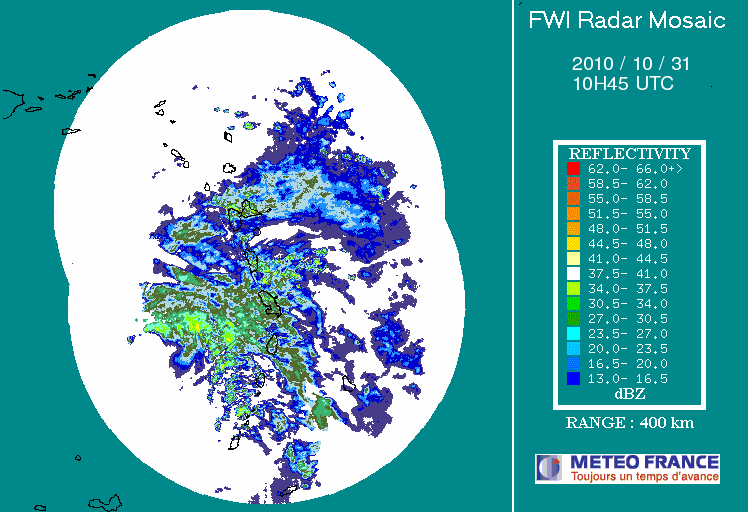 French Antilles Radar Animation for Tomas (2010) Approach