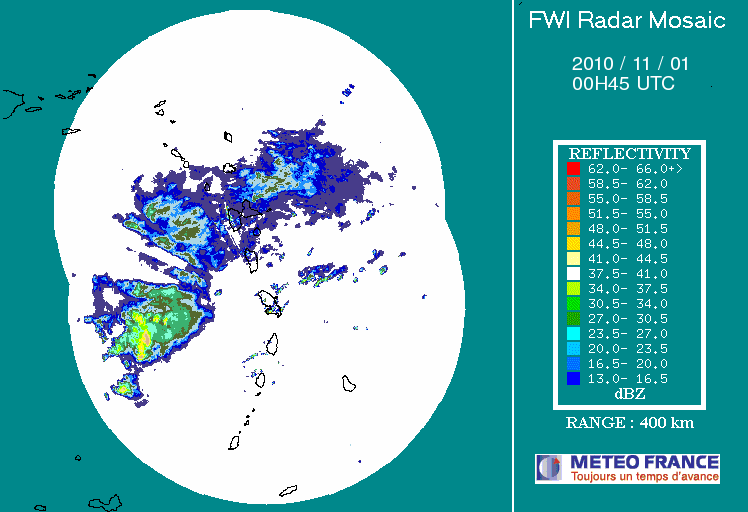 French Antilles Radar Animation for Tomas (2010) Approach