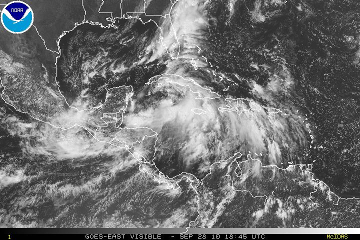 Western Caribbean Visible Satellite Loop Starting 9/26/2010