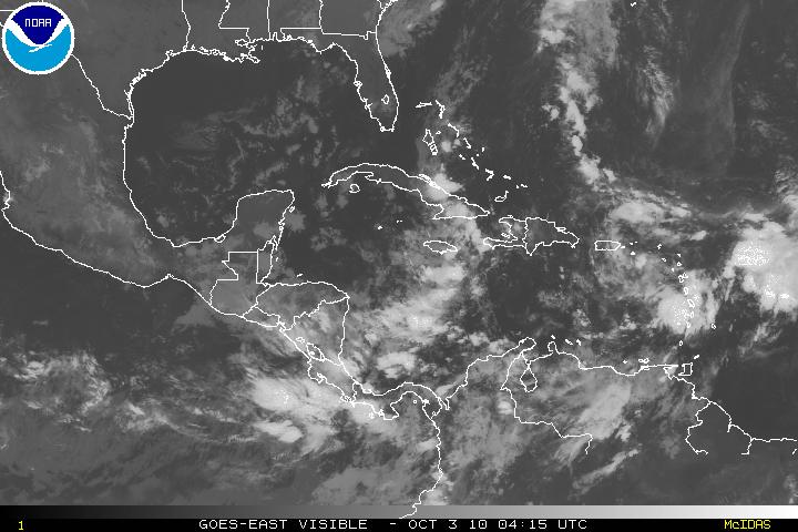 Western Caribbean Visible Satellite Loop Starting 9/26/2010