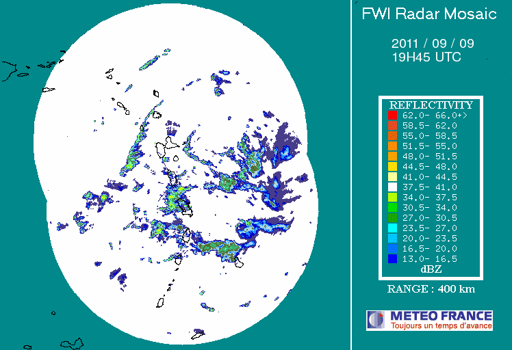 French Antilles Radar Animation for Maria (Sep 2011) Approach