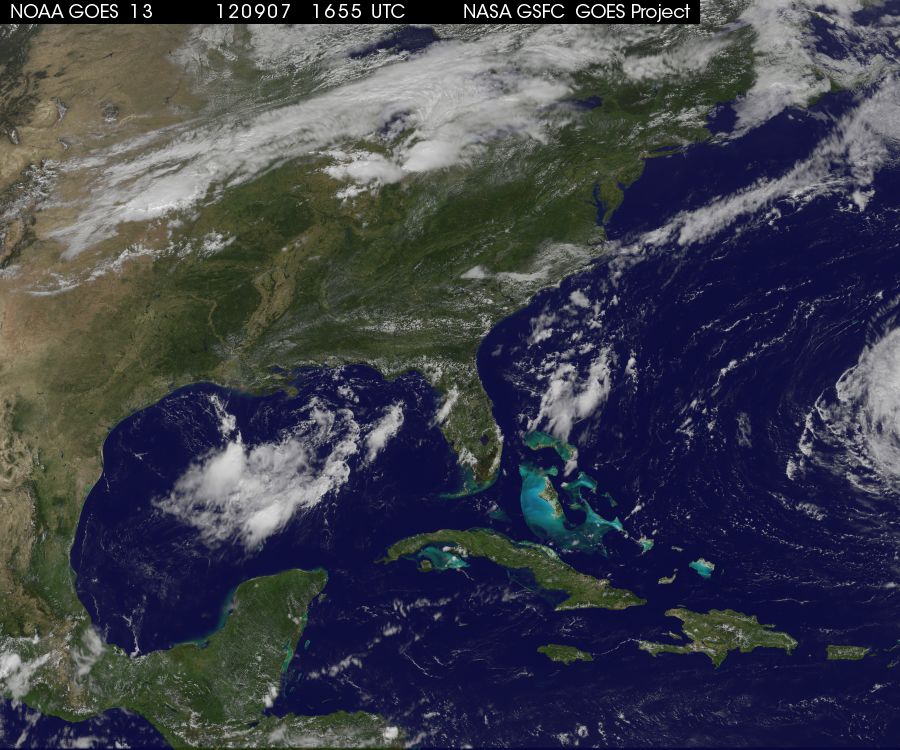 Gulf Satellite recording of northern Gulf (90L) disturbance.