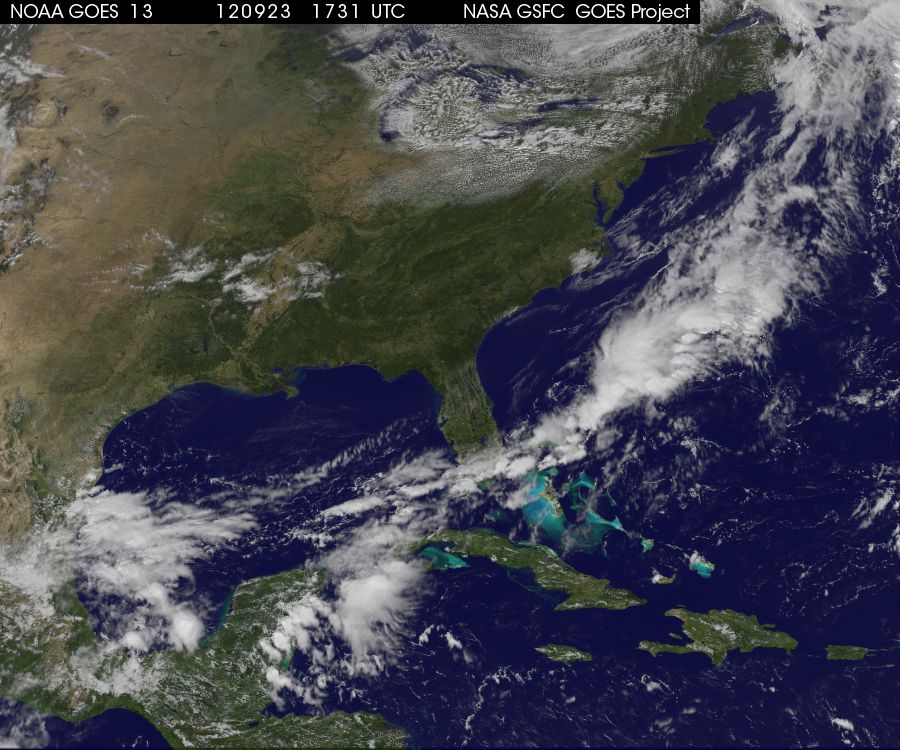 Gulf Satellite recording of northern Gulf (90L) disturbance.