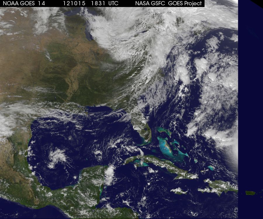 Gulf Satellite recording of northern Gulf (90L) disturbance.