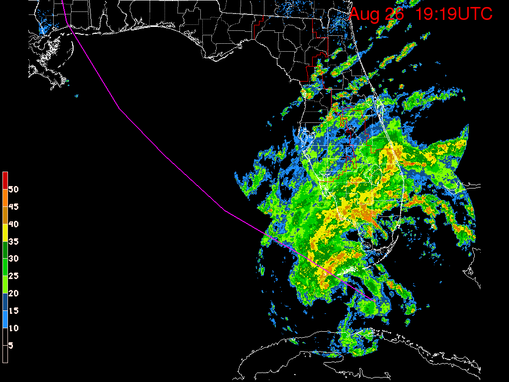 Florida Radar Recording From SFWMD for Isaac (2012) Approach