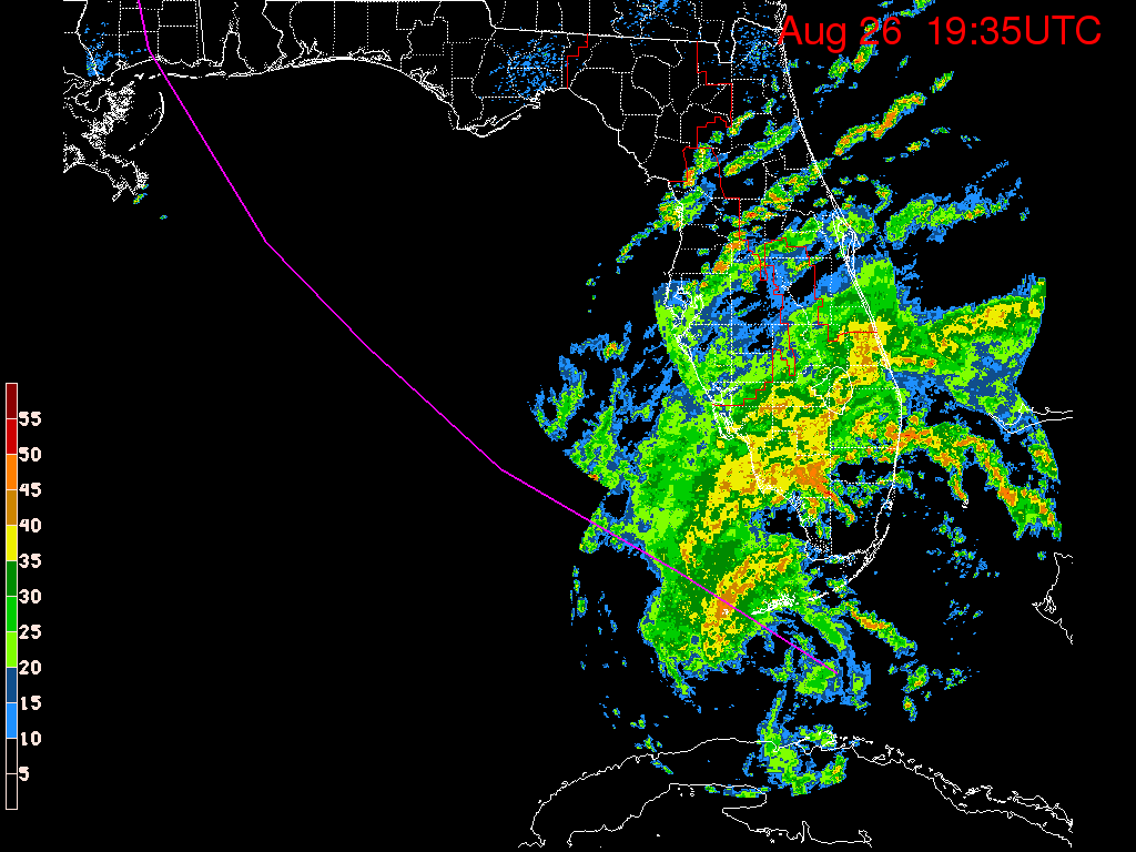 Florida Radar Recording From SFWMD for Isaac (2012) Approach