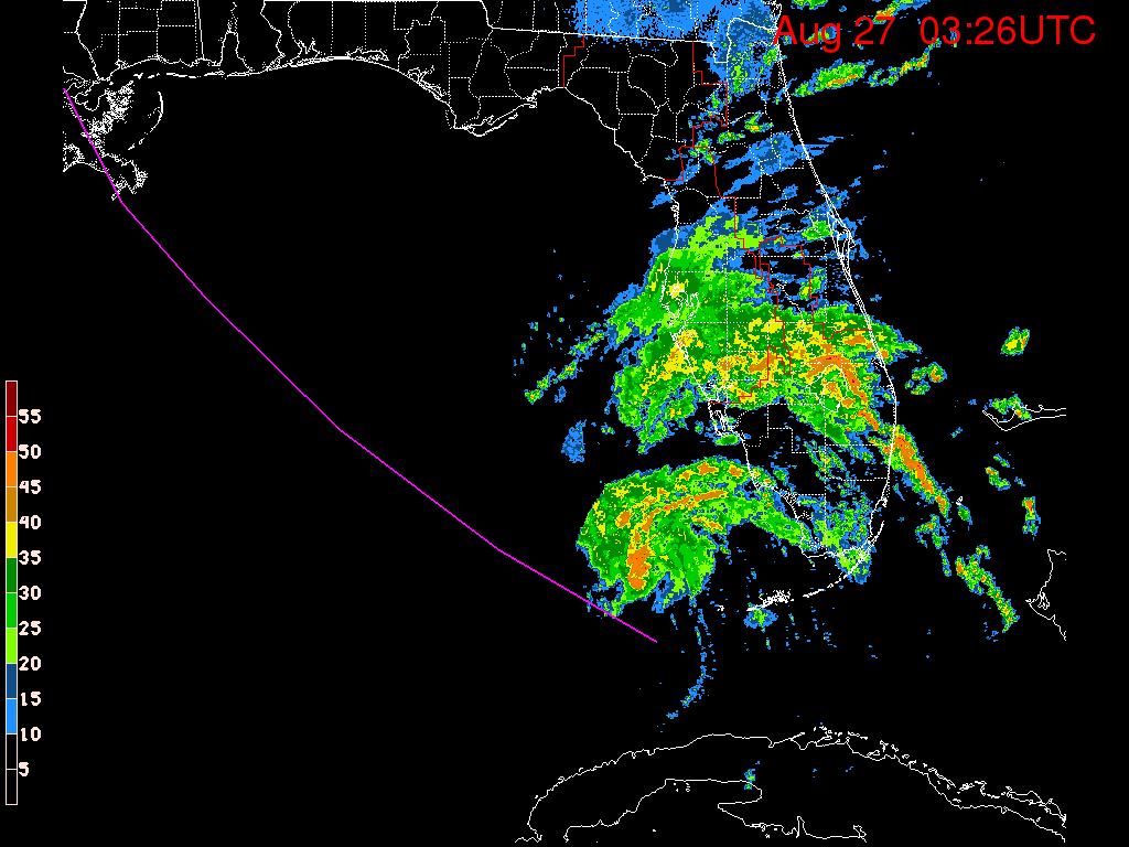 Florida Radar Recording From SFWMD for Isaac (2012) Approach