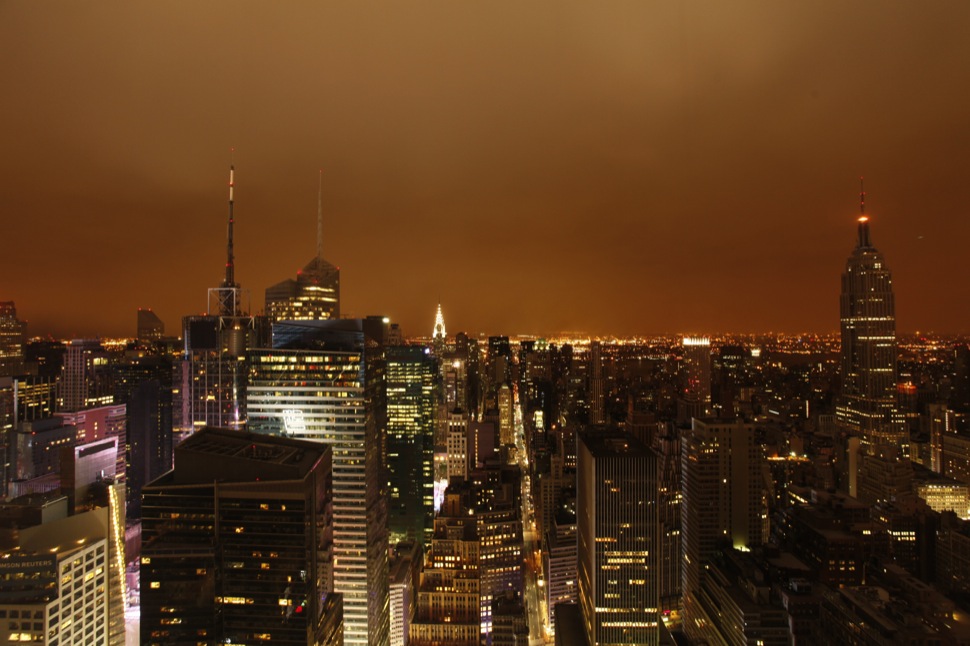 New York Times Shot of Sandy (2012) Approach to New York, NY