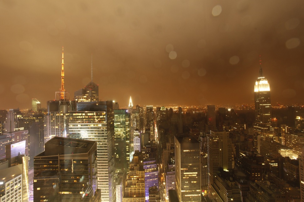New York Times Shot of Sandy (2012) Approach to New York, NY