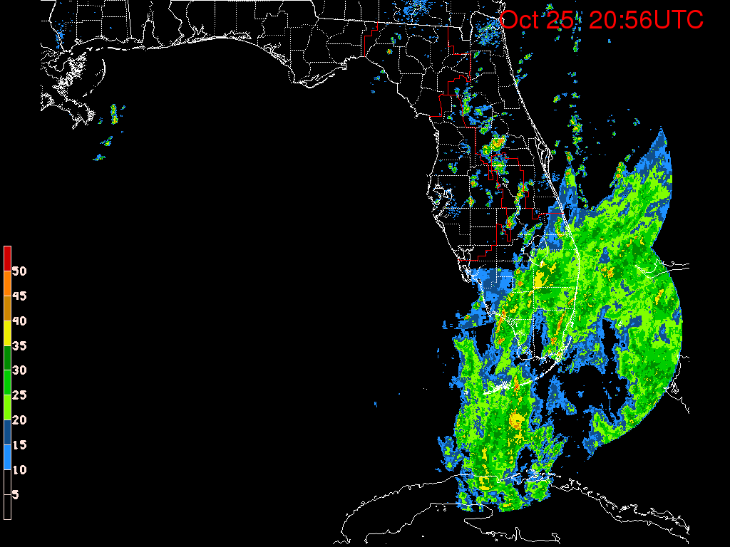 Florida Radar Recording From SFWMD for Sandy (2012) Approach