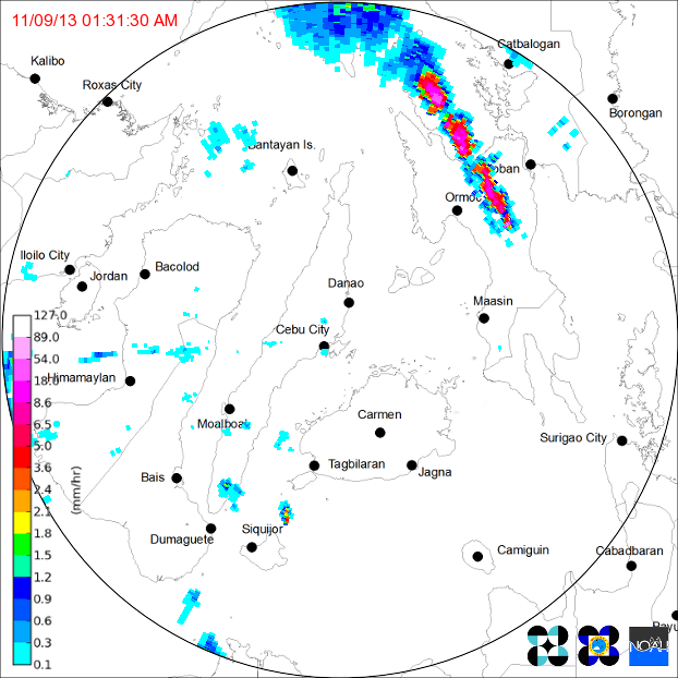 Western Pacific Typhoon Haiyan landfall radar Western Pacific Typhoon Haiyan landfall radar