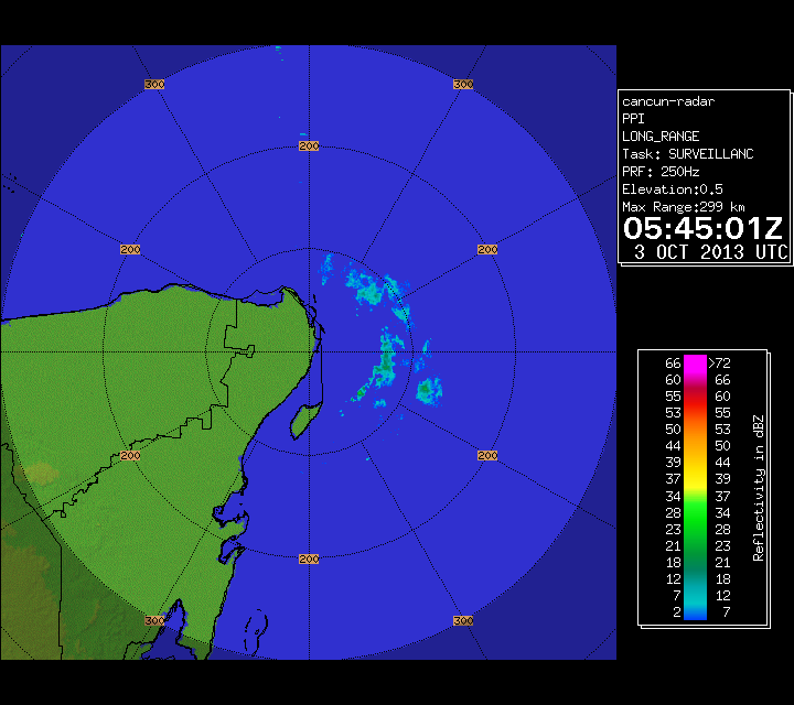 Cancun Radar of Rina (October 2013) Approach