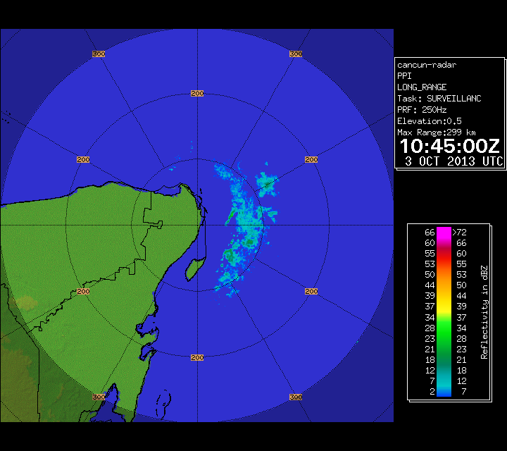 Cancun Radar of Rina (October 2013) Approach