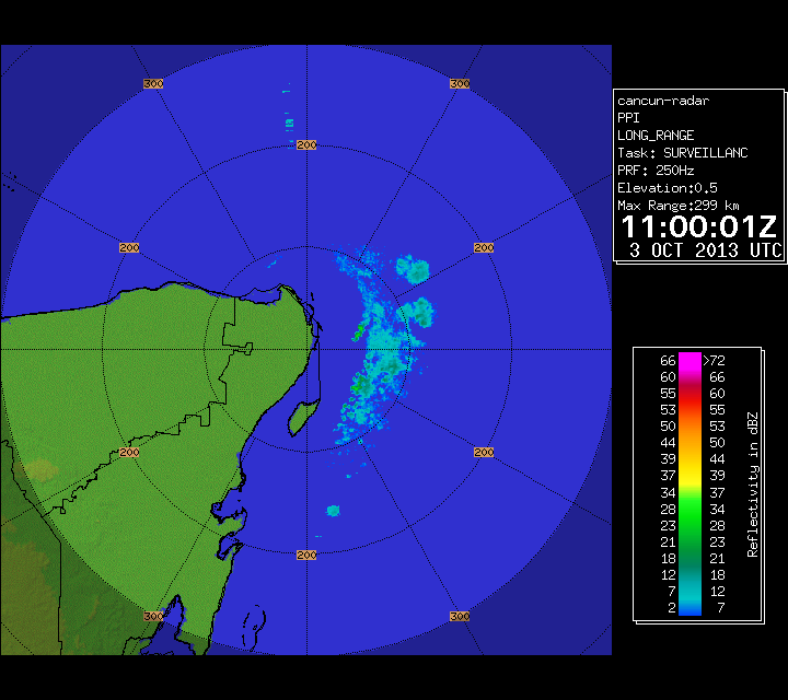 Cancun Radar of Rina (October 2013) Approach