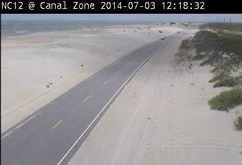 NCDOT camera at the NC 12 Canal Zone on the OBX Arthur (2014)